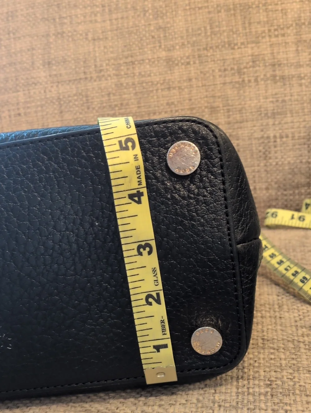 Michael Kors Smthe Dome Black Leather Satchel